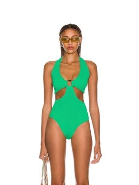 Hunza G Ursula one piece swimsuit in emerald green